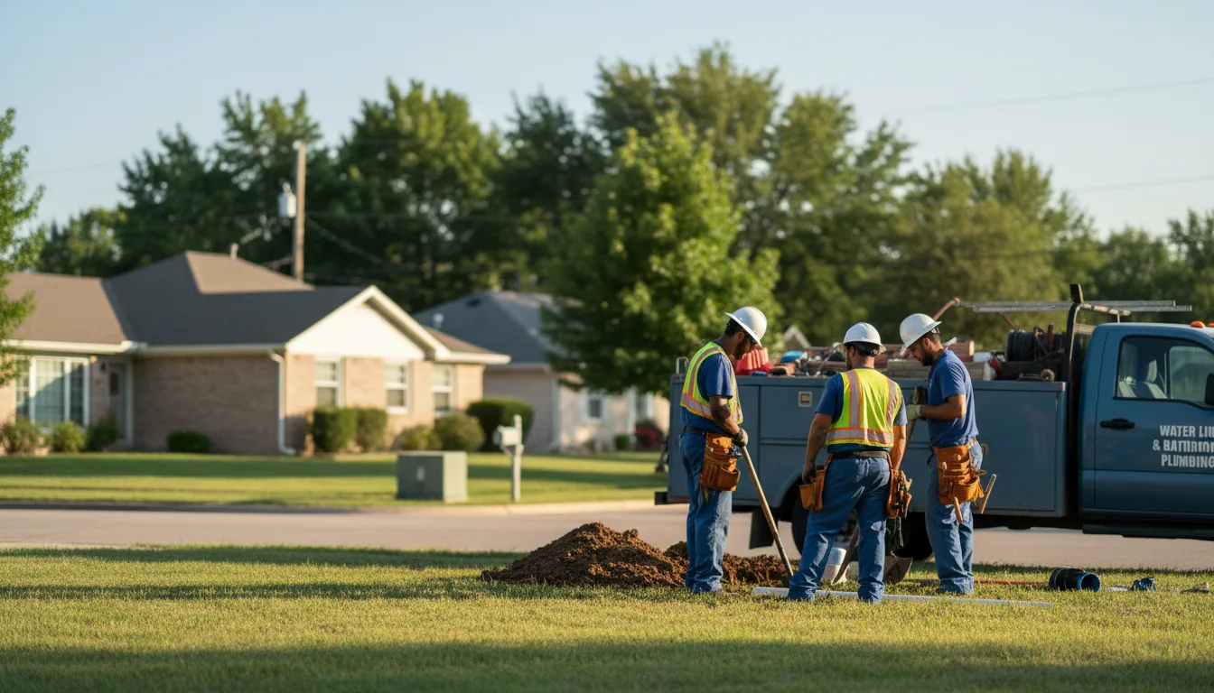 Residential water line and bathroom plumbing service in Kissee Mills, MO